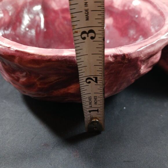 Vintage 80's Walnut Shaped Ceramic Nut Cookie Jar with Lid RARE - Picture 9 of 14